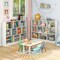 Costway 10-Cube Bookcase 41" Wooden Toy Storage Organizer for Kids Bookshelf White/Natural